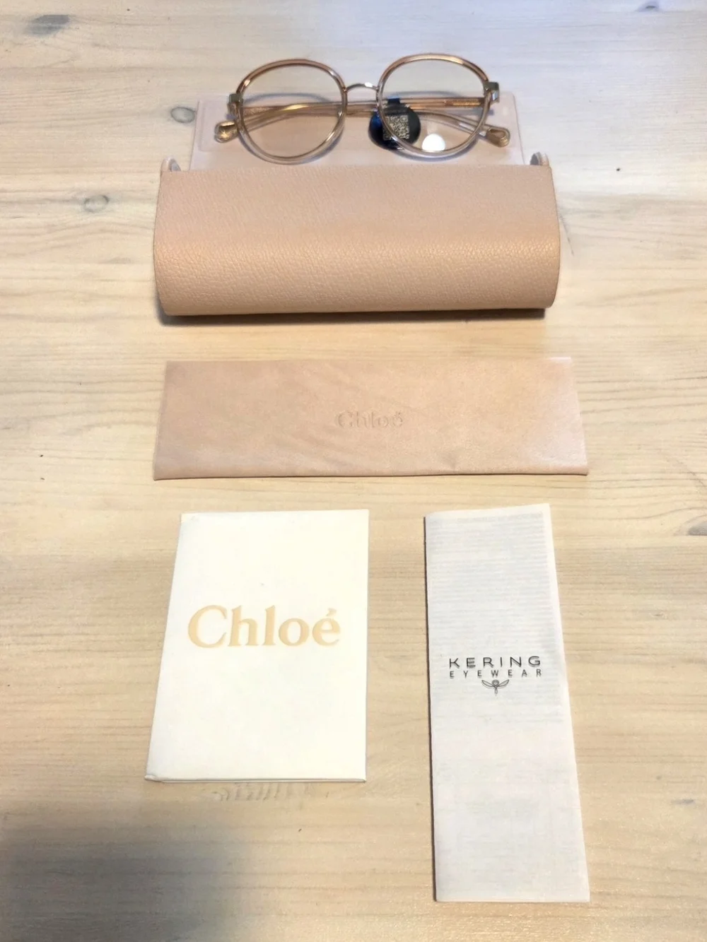Authentic Chloe Women's Pink/Gold Round Frame BlueRay Blocking Glasses